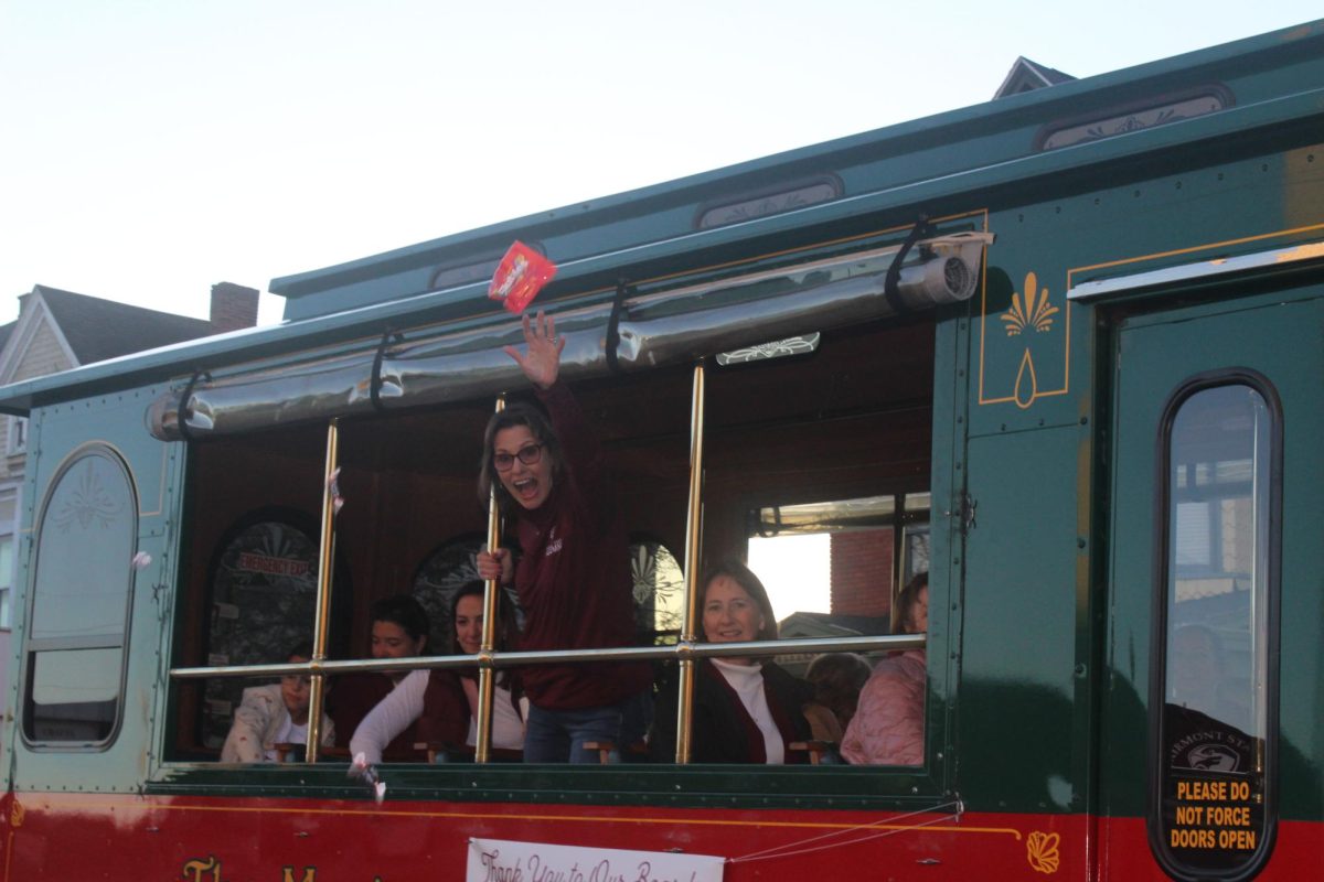 Trolley rides were part of Fairmont State University’s October 9, 2025 Homecoming parade in Fairmont, WV.