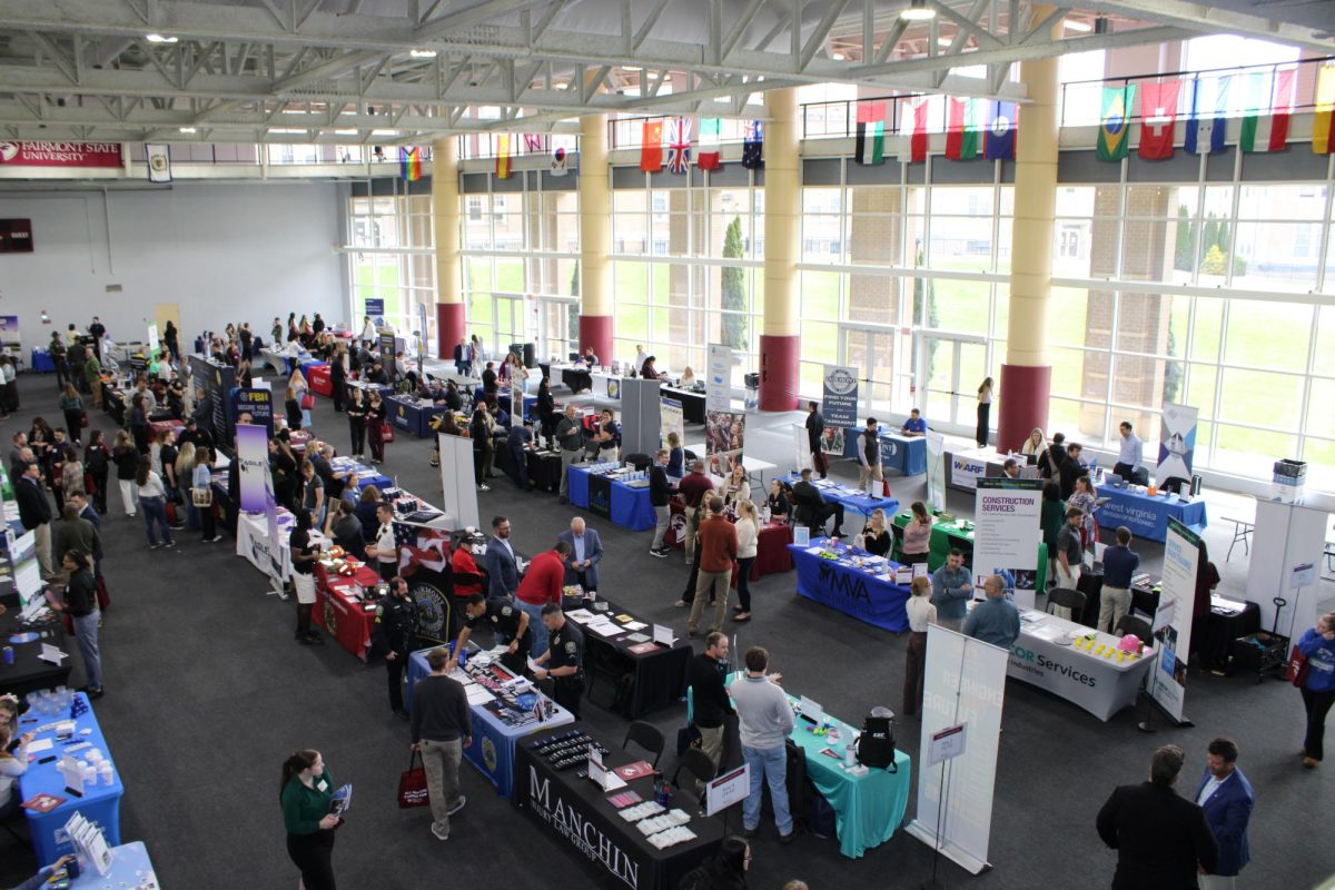 This slideshow features several photos of the annual all-majors career fair at Fairmont State University. The event took place on March 25, 2026.